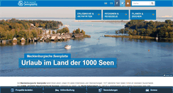 Desktop Screenshot of mecklenburgische-seenplatte.de